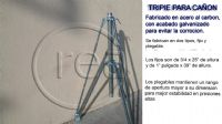 Tripie base para cañon 